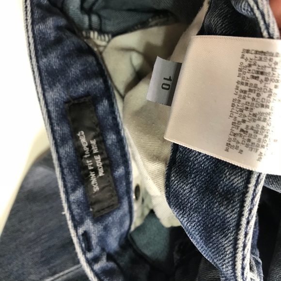 Uniqlo Skinny Tapered Mid Rise Jeans Sz 10 Ins 27” - Picture 3 of 8